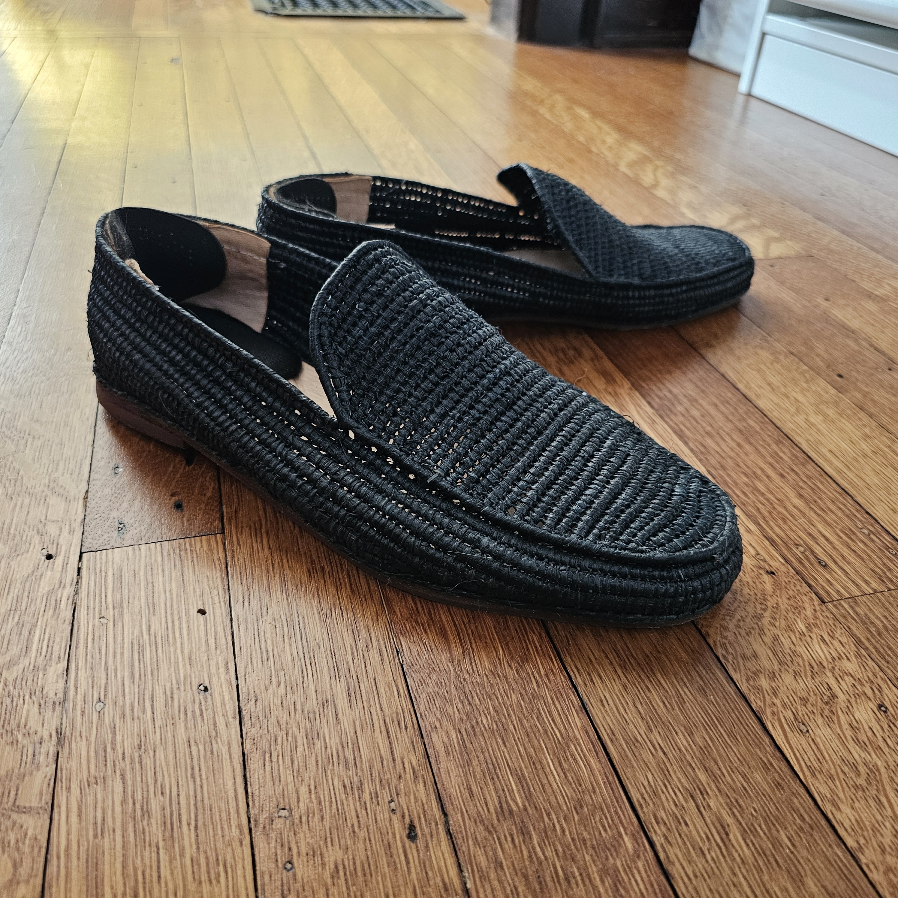 Black Woven Men’s Loafers - Brand Unspecified